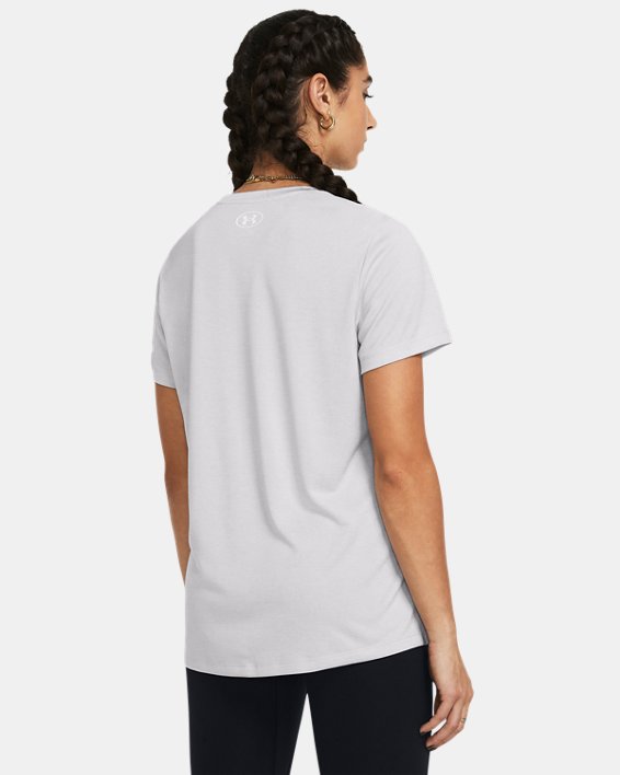 Women's UA Tech™ Twist Short Sleeve in Gray image number 1